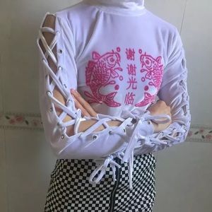 Chinese Welcome Fish Velvet Top